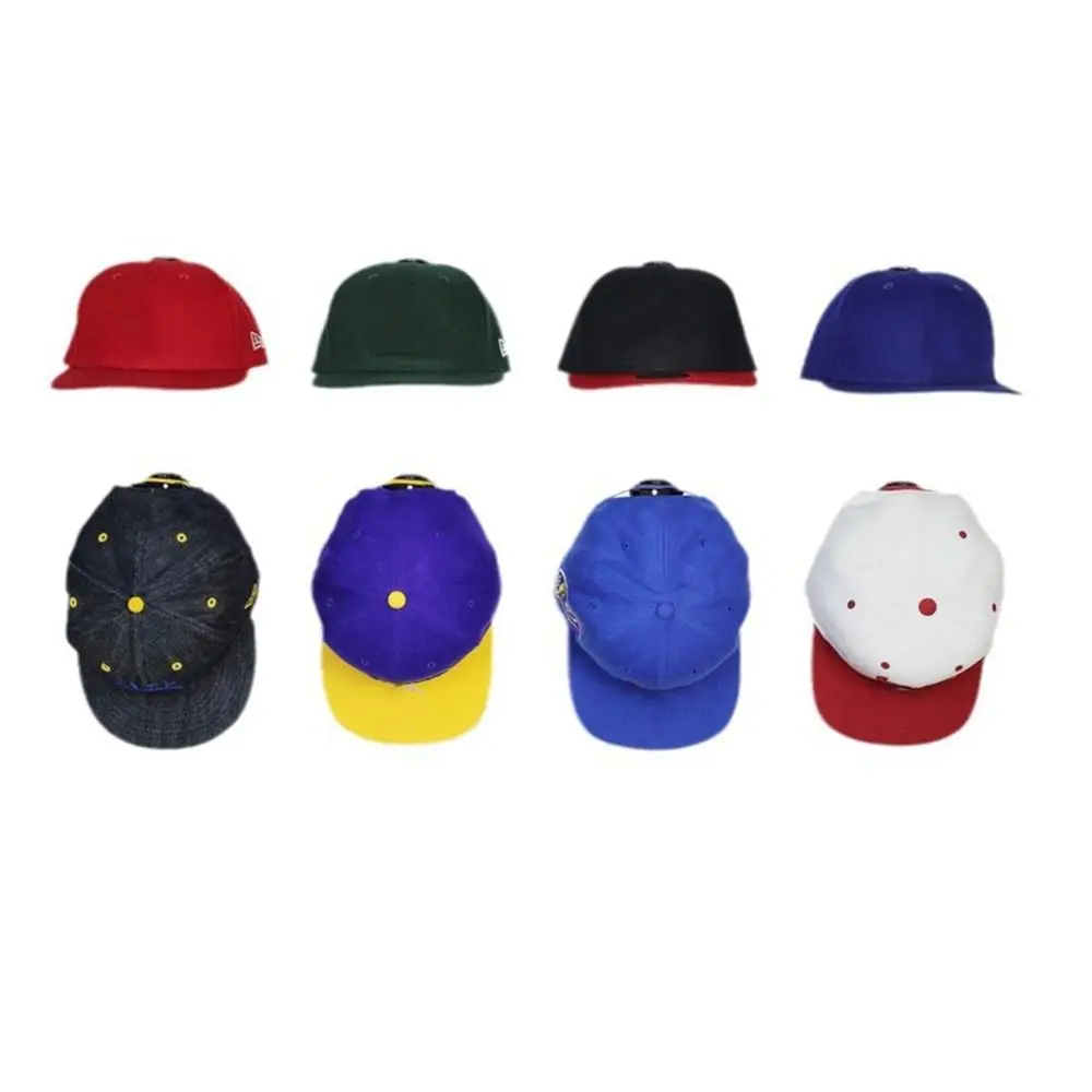 10Pcs Plastic Hat Display Hooks Wall Mounted Self Adhesive Baseball Cap Storage Rack Space Saving Baseball Caps Hangers Store