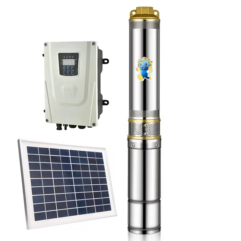 OJ Tech 4 inch ACDC hybrid solar powered 1 hp deep well solar water pump price