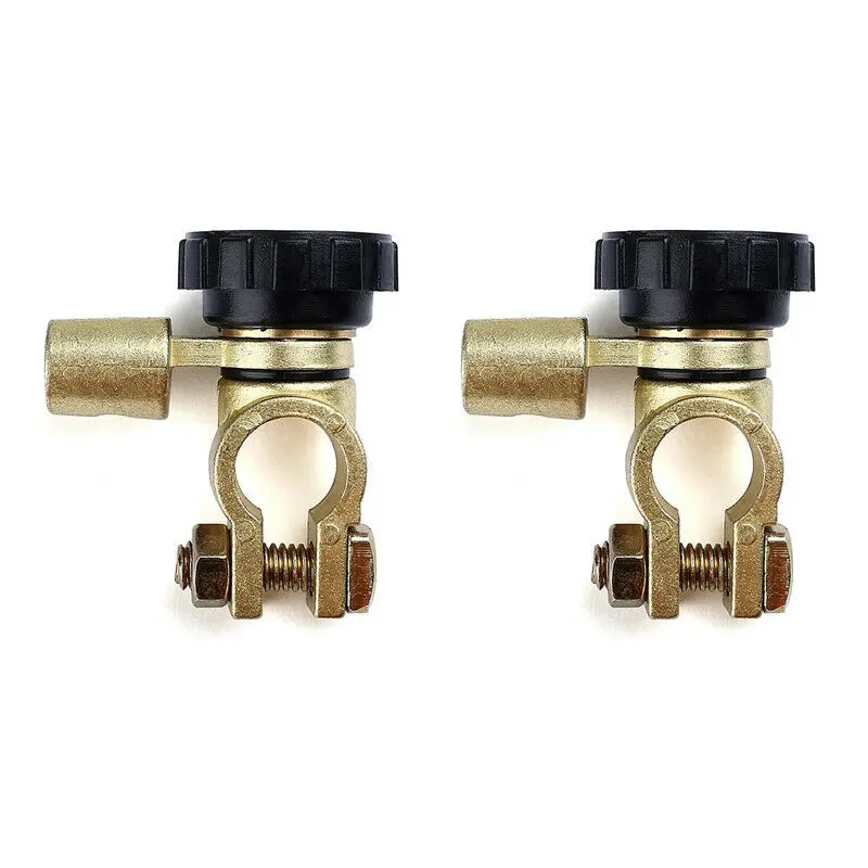 2PCS Car Battery Terminals Quick Disconnect Auto Boat Post Off Master Kill Switch