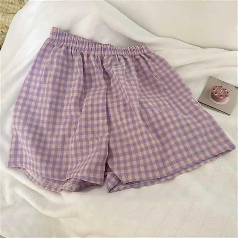 

Unisex Large Size 300 Pounds Soft Plaid Sleepwear Shorts Comfortable Loose Summer Home Pants Outdoor Wearable Youth Casual Tr...