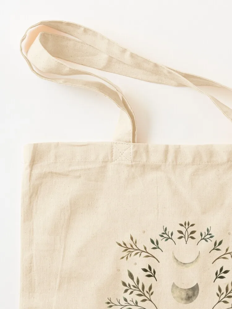 Moonlit Garden-Olive Green Tote Bag حقيبة تسوق قماشية حقيبة كبيرة للنساء حقيبة حمل لطيفة للمتسوقين #3