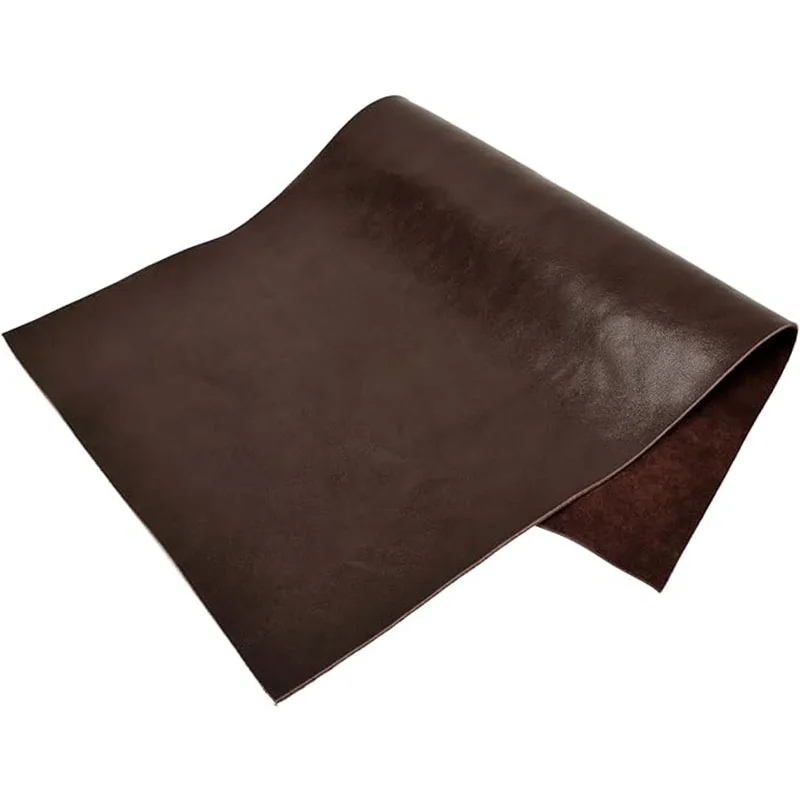 Dark brown fine-grained 1.2mm thick soft cowhide leather for sofas, bedheads, car seats, clothing, and first-layer genuine leath