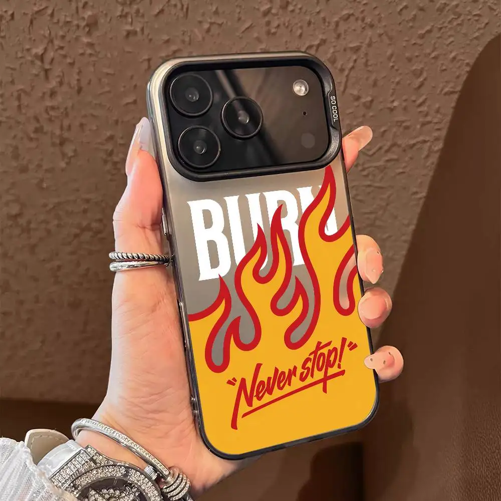 

Never Stop Phone Case For iPhone 17 16 15 14 13 12 11 Pro Max Air multicolor Matte Laser Metallic Aurora Funda