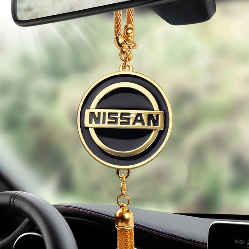 1Pc 3D Metal Car Interior Decor Rearview Mirror Pendant Gift Accessories For Nissan X-trail Qashqai Note Juke Patrol Micra Tiida