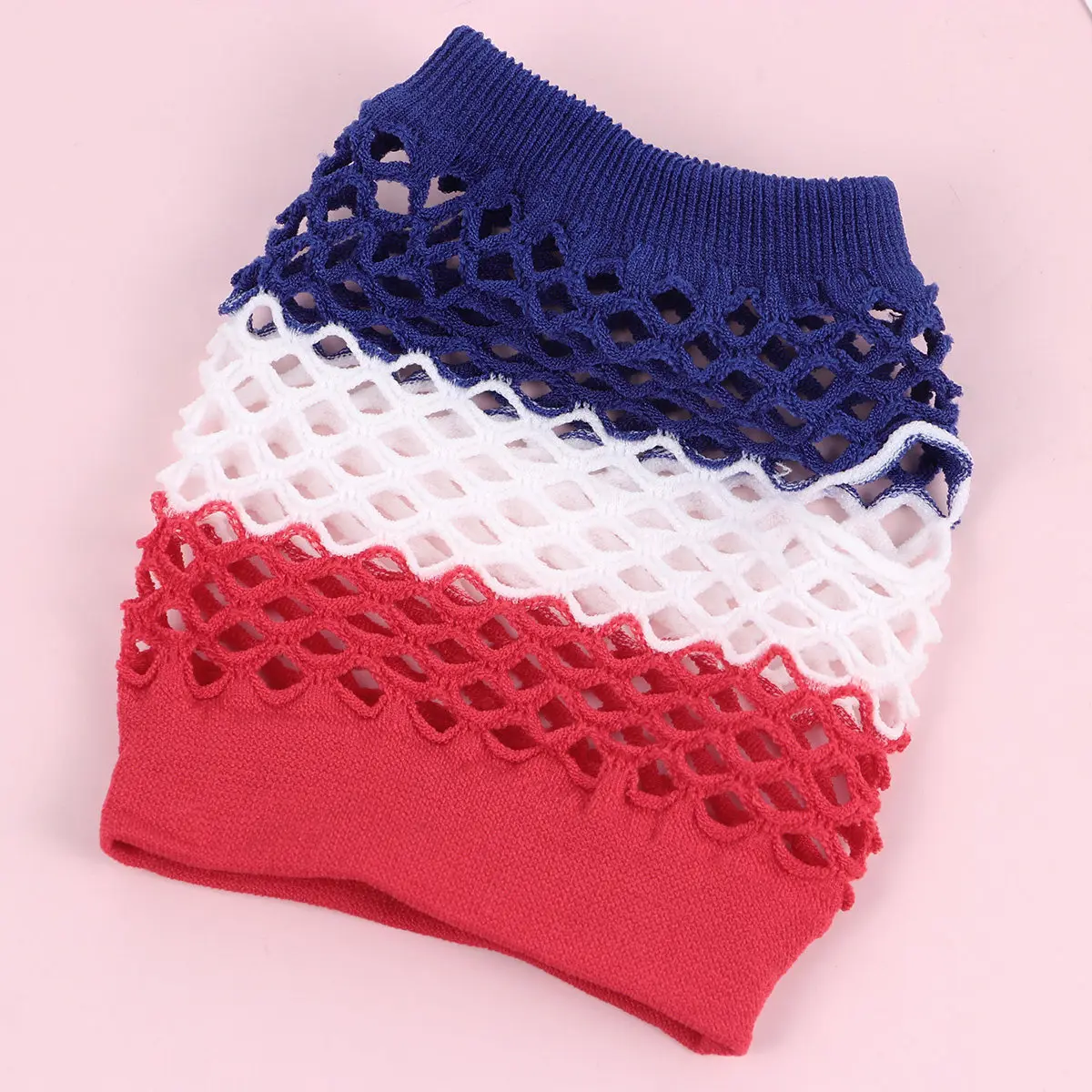5Pairs Us Flag Fishnet Gloves Half Finger Breathable Elastic Party Dance Cosplay Gloves for Women Stylish Comfortable