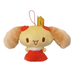 New Cute Anime Chiffon Dog Crown Plush Key chains For Girls Kids Stuffed Toys Small Pendant Children Christmas Gifts 11CM