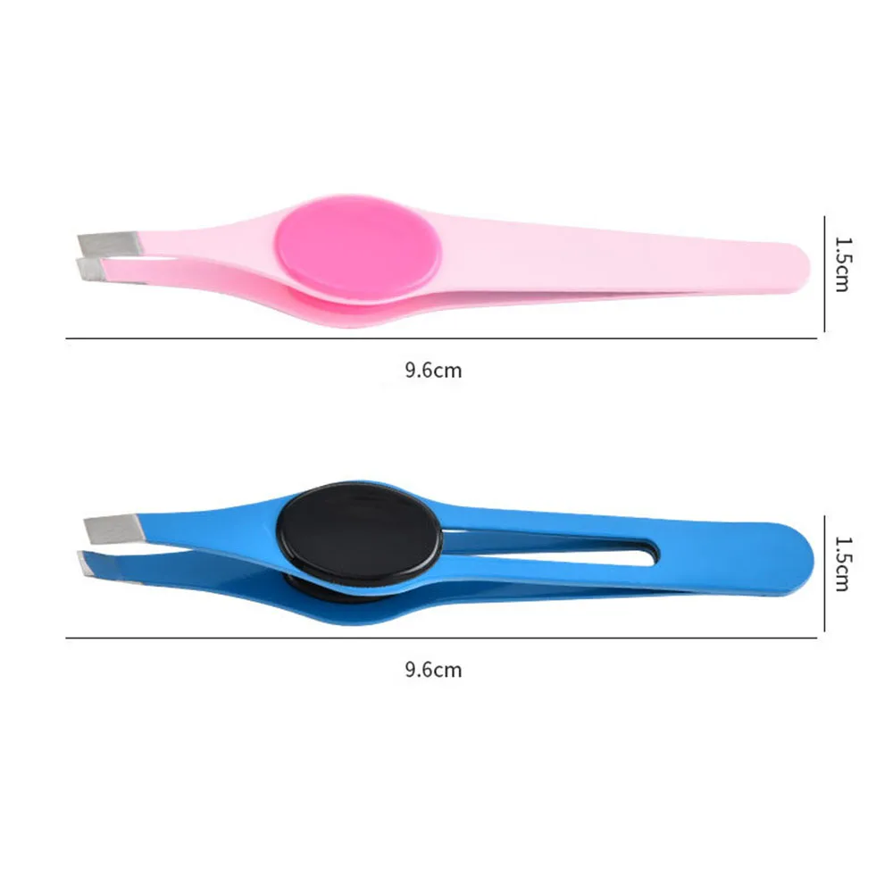 Profesjonalne, skośne pęsety do brwi ze stali nierdzewnej do precyzyjnego usuwania drobnych włosków, narzędzie do makijażu i precyzyjnego modelowania brwi.