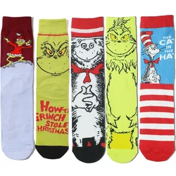 5pairs MINISO Anime Cartoon Gamers Socks For Men Women Christmas Novelty Designer Hip Hop Funny Sock