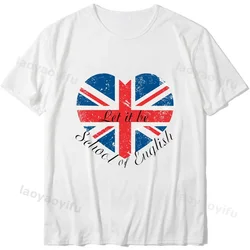 British Flag Shirt Streetwear New England London Printed T-shirt Flag British Union Retro Aesthetic Unisex Patriotic Clothing