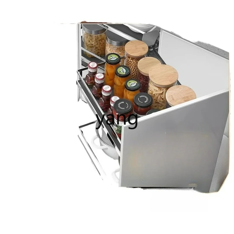 

LTT Dishes Drawer Seasoning Basket Kitchen Cabinet Pot Basket Corner Basket