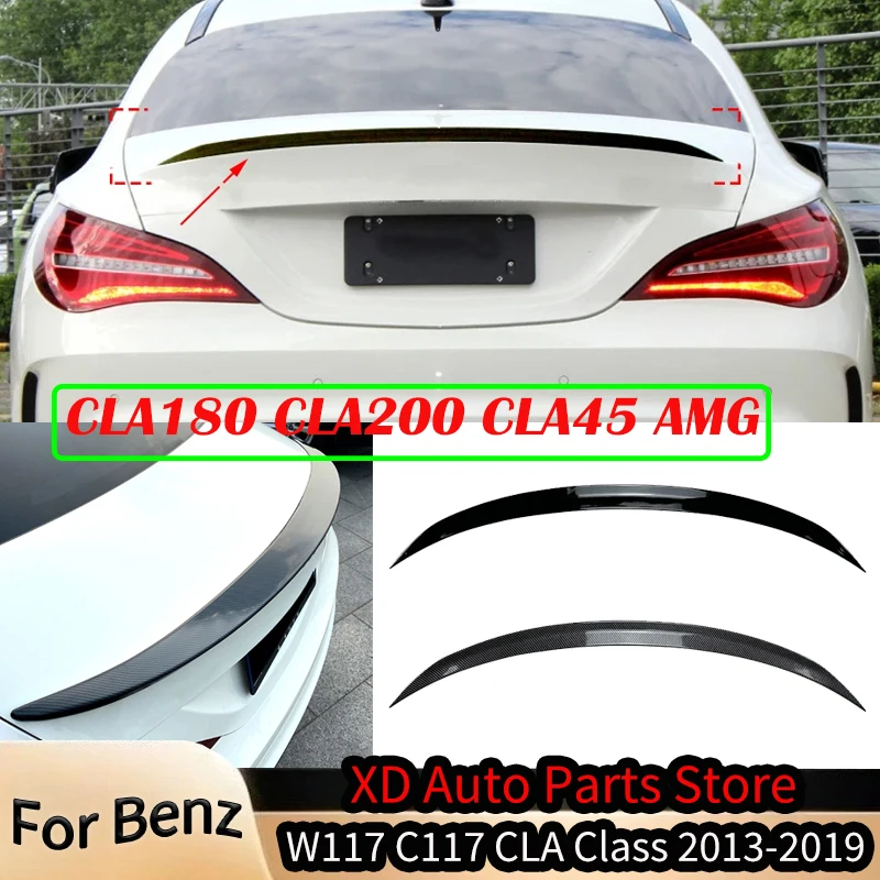 

For Mercedes-Benz W117 C117 CLA Class CLA180 CLA200 CLA45 2013-2019 Car Rear Trunk Splitter Spoiler Tail Wing Body Kit Tuning
