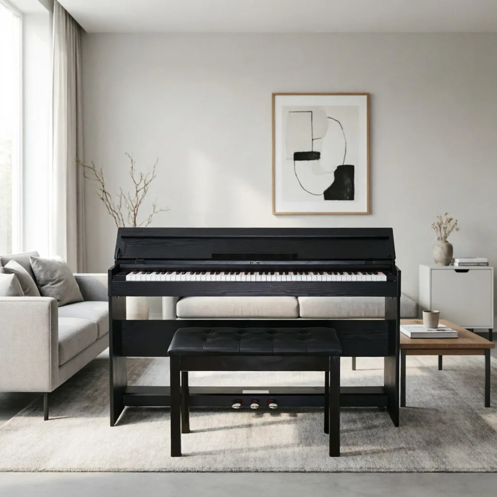 88 Keys Upright Digital Piano Keyboard Hammer Action MIDI 3 Pedals 800 Tones 128 Rhythms For Home Practice Beginner