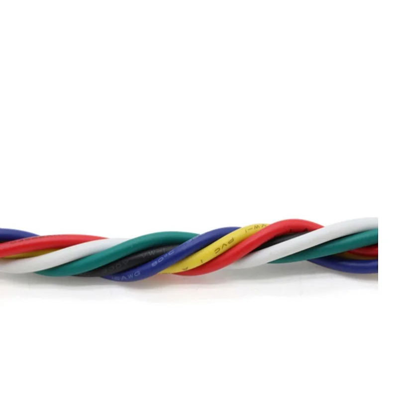 2M UL1007 PVC Tinned Copper Wire Cable 16/18/20/22/24/26/28/30 AWG DIY Home Repair Cable
