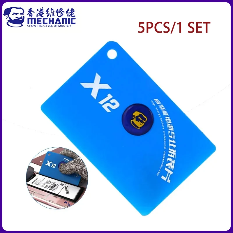 5pcs MECHANIC Back Cover Disassembly Card for Mobile Phone Tablet Maintenance X12 High-energy Battery Removal Repair Tool