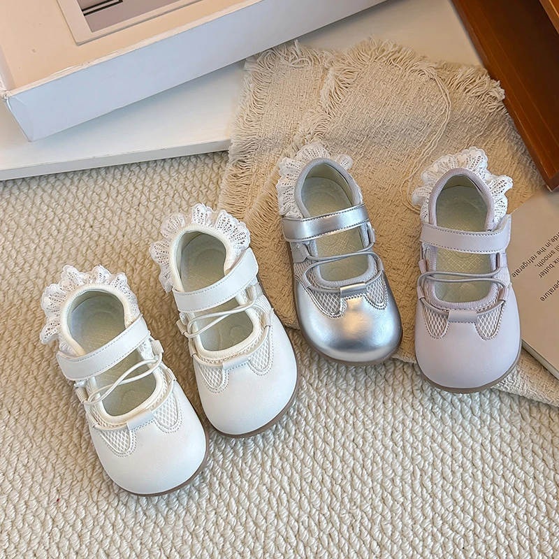 

Baby Girls Casual Shoes Spring Autumn Children Sports Shoes Breathable Mesh Lace Infant Non Slip Soft Soled Toddler Kids Shoes