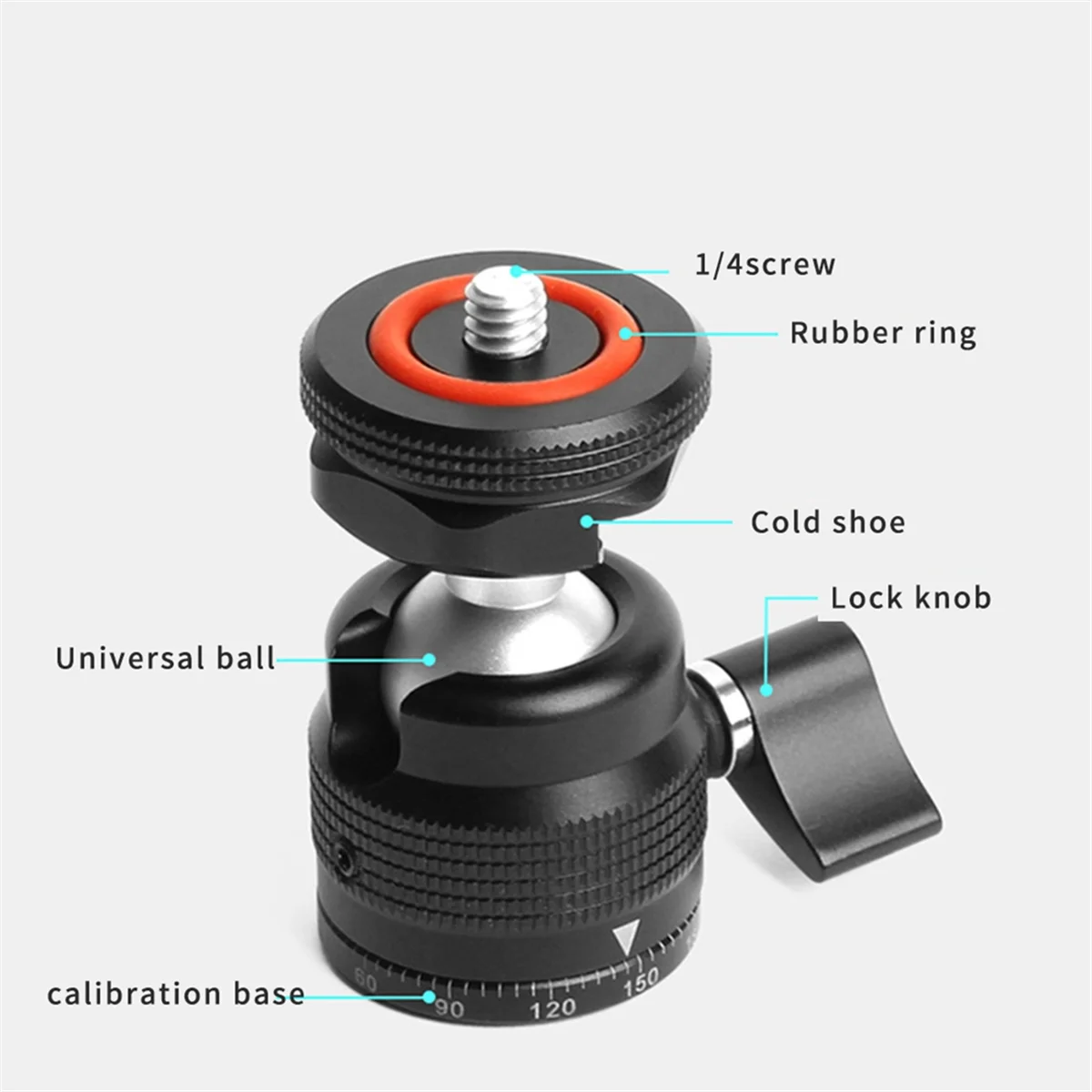 Metal Small Head Camera Tripod Accessories Universal Ball Head Fill Light Bracket Mini Universal