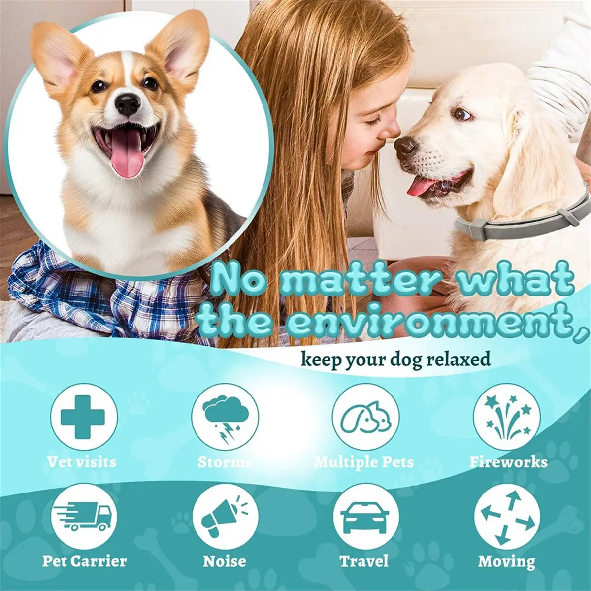Industrial Tools Soothing Collars, 4-Pack for Dogs to Calm and Prevent Stress, Essential Pet Supplies.