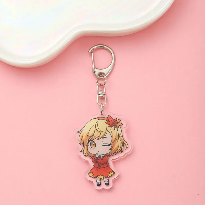 Anime Touhou Project Acrylic keychain Accessaries Cartoon Funny Bag Pendant Cute Creative Charm Car Keyring Friends Fans Gifts