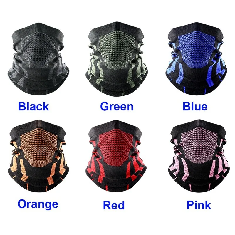 New Face Bandana Mask Cover Neck Warmer Bicycle Cycling Scarf Hiking Breathable Mask Winter Outdoor Windproof Thickened Mask Bib