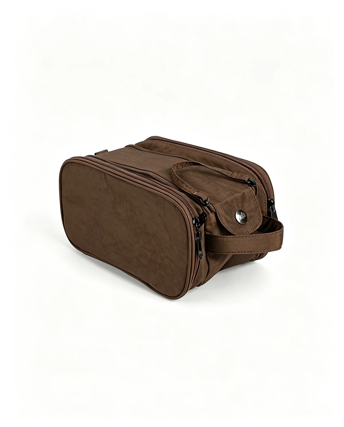 Strapazierfähige Nylon-Kosmetiktasche, leichte Reise-Toilettentasche mit Doppelreißverschluss, geräumiger Aufbewahrungsorganizer für Schreibtisch und Koffer, Unisex – Detail 5