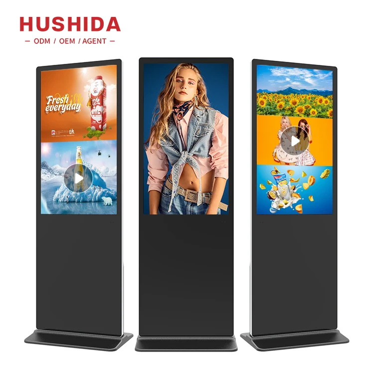 HUSHIDA Multi Touch Digital Kiosk Commerical Advertisement Kiosk Guangdong 43 Inch Vertical Lcd Display