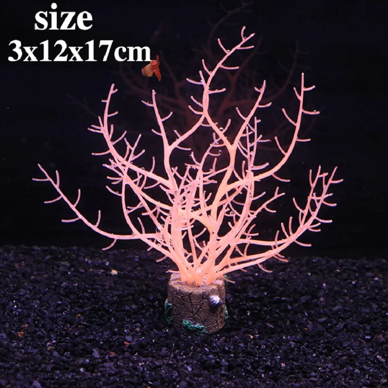 Fish Tank Ornament Silicone Noctilucent Coral Simulation Underwater Plants Aquarium Decoration Aquatic Landscape