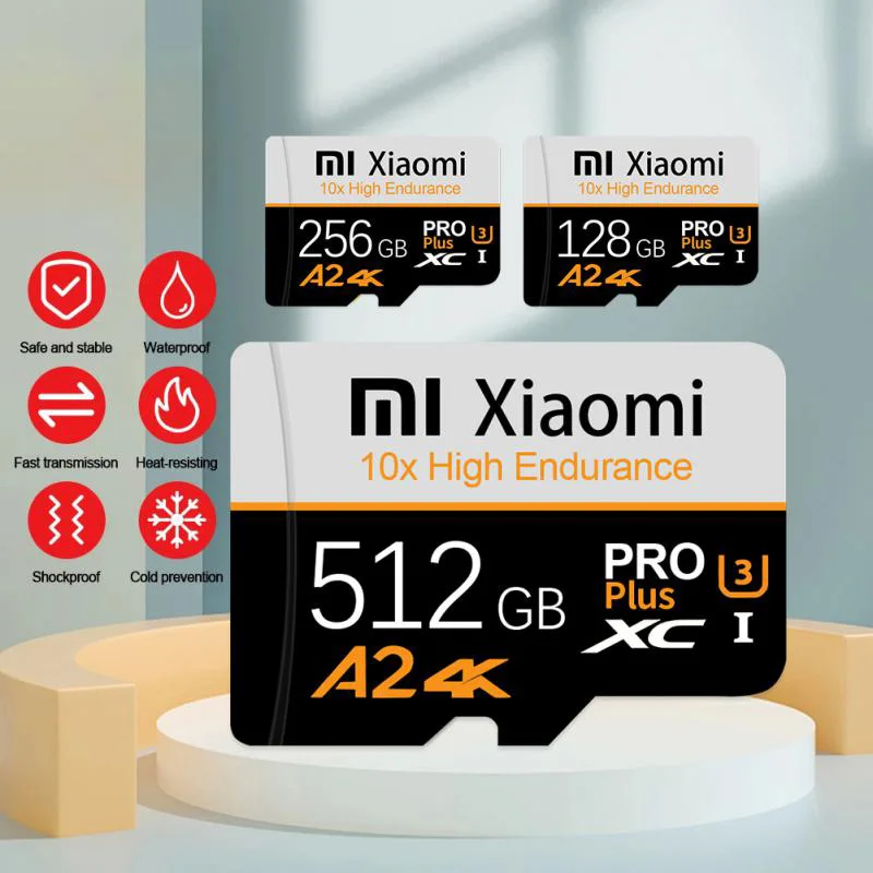 Xiaomi SD Memory Card 1TB 512GB 256GB A2 U3 Micro TF SD Card 128GB 64GB scheda TF ad alta velocità per giochi/fotocamera/Smartphone