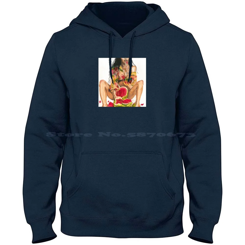 Zoe Kravitz Watermelon Pastel 100% Pure Cotton Hoodie Tshirt Zoe Kravitz Lenny Watermelon Pastel Tropical Tattoo Snake Woman