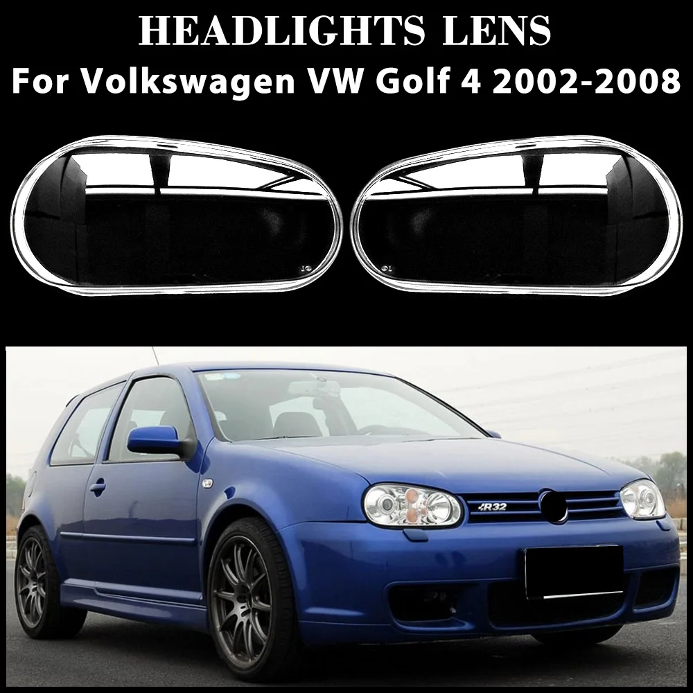 

For Volkswagen VW Golf 4 2002-2008 Front Headlight Cover Transparent Mask Headlamp Lamp Shell Plexiglass Replace Lampshade