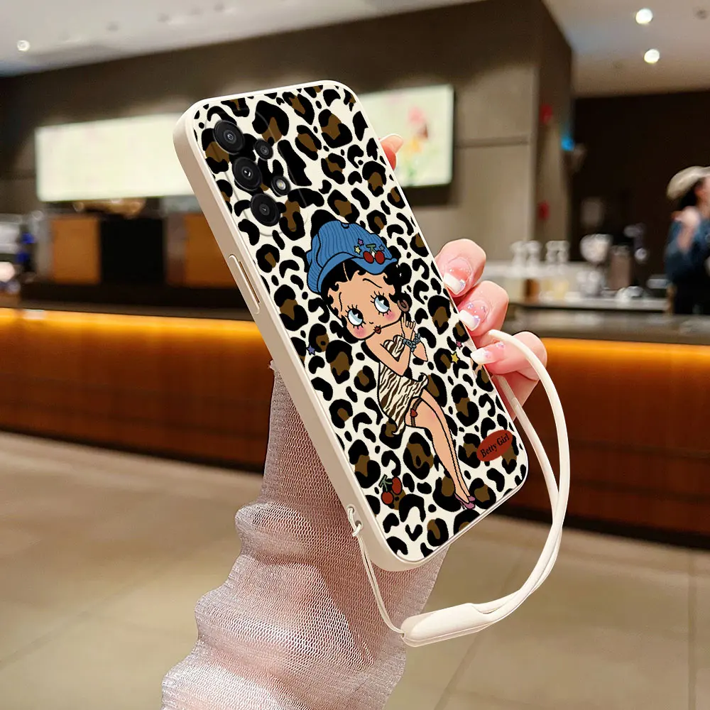 Sexy Betty Phone Case for Oneplus Nord 3 2 9 8T 8 Pro 5G Liquid Soft Silicone Cover With Hand Strap