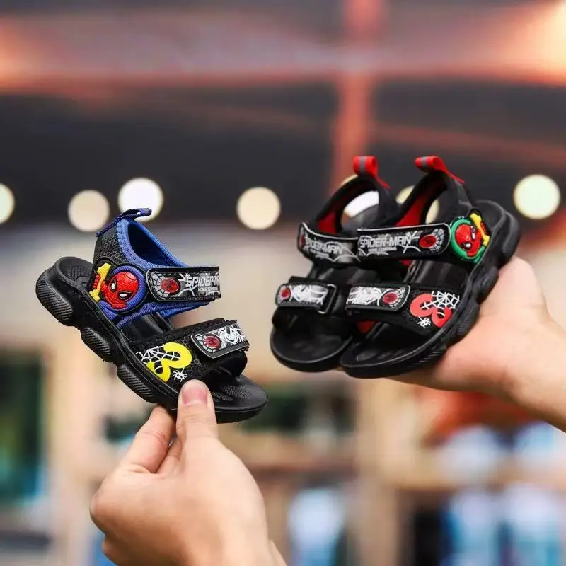 

Summer Baby Boys Sandals Kids Cartoon Marvel Spiderman Print Student Beach Shoes Children Girl Soft Non Slip Slippers EUR 26-30