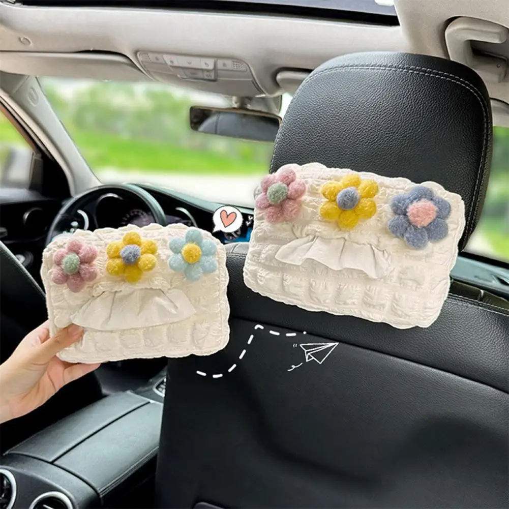 Minimalistic Car Tissue Box Effortless Extraction Space-saving Design Front Rear Seat Locations Available Auto Tissue Case