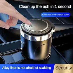 Car ashtray multi-function with cover light anti-fly ash does not drop ash high-grade car personalized auto supplies auto parts