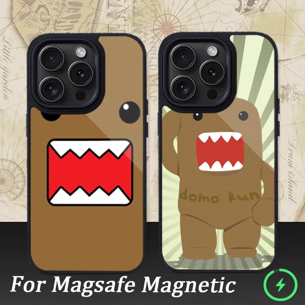 

Cute Domo Kun Phone Case For iPhone 15 14 13 12 11 Pro Max Plus Magnetic for Macsafe Cases Cover