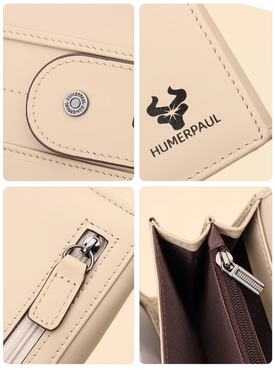 KAVIS Damen-Geldbörsen, echtes Leder, mehrere Kartenfächer, Geldbeutel, dreifach faltbare Geldbörse mit Handytasche, modische Clutch, Rfid-Carteras – Detail 8