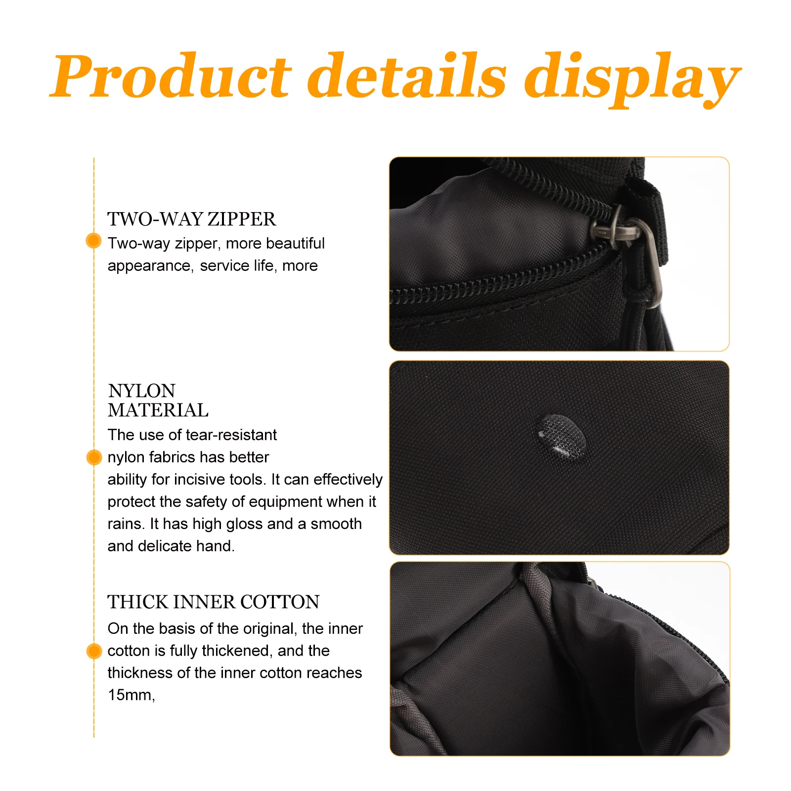 

Camera Lens Bag Pu Material Protective Drop Shock Water Resistant Camera Lens Case
