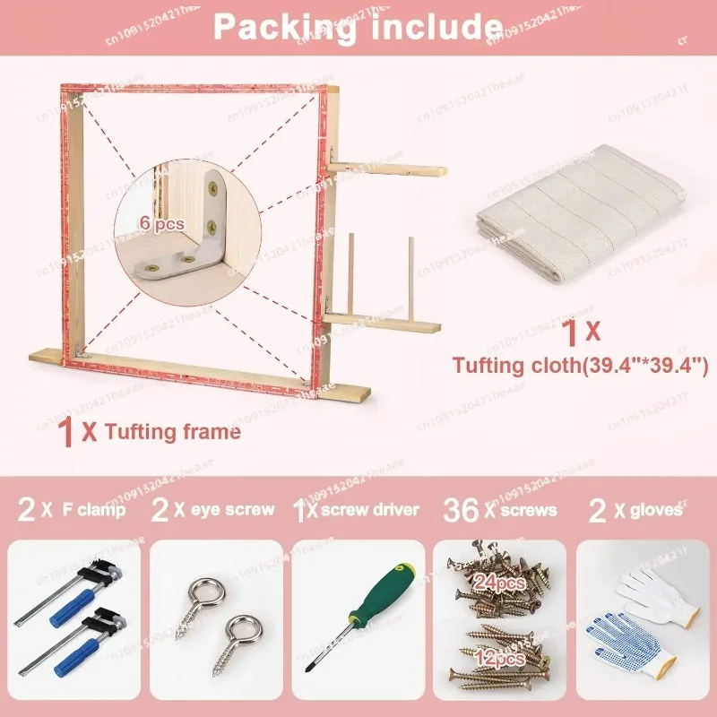 Suitable for solid wood handmade carpet frame tufting rack
