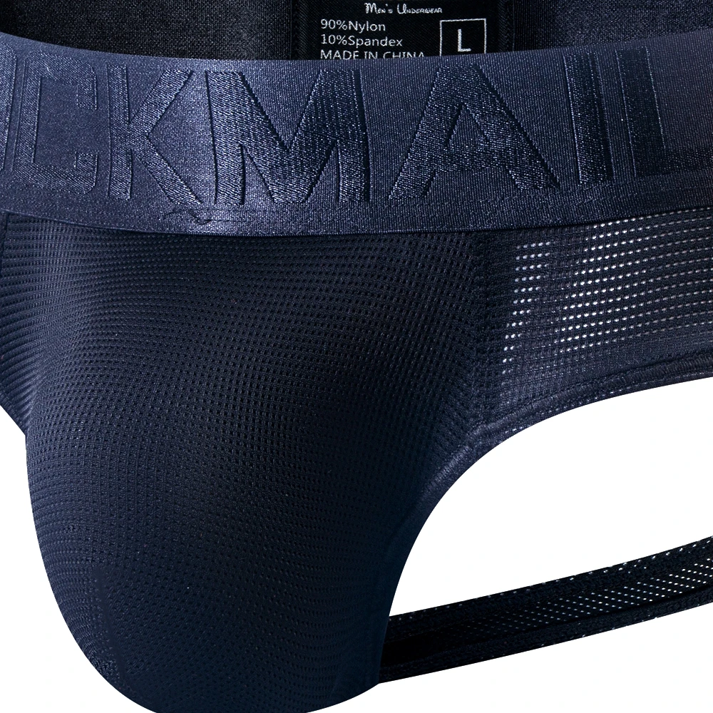 JOCKMAIL Open Back Sexy Men Underwear Briefs Underpants Nylon Mesh Quick Dry Men's Jockstrap Bikini Slip Men Tanga Briefs Thong view 6