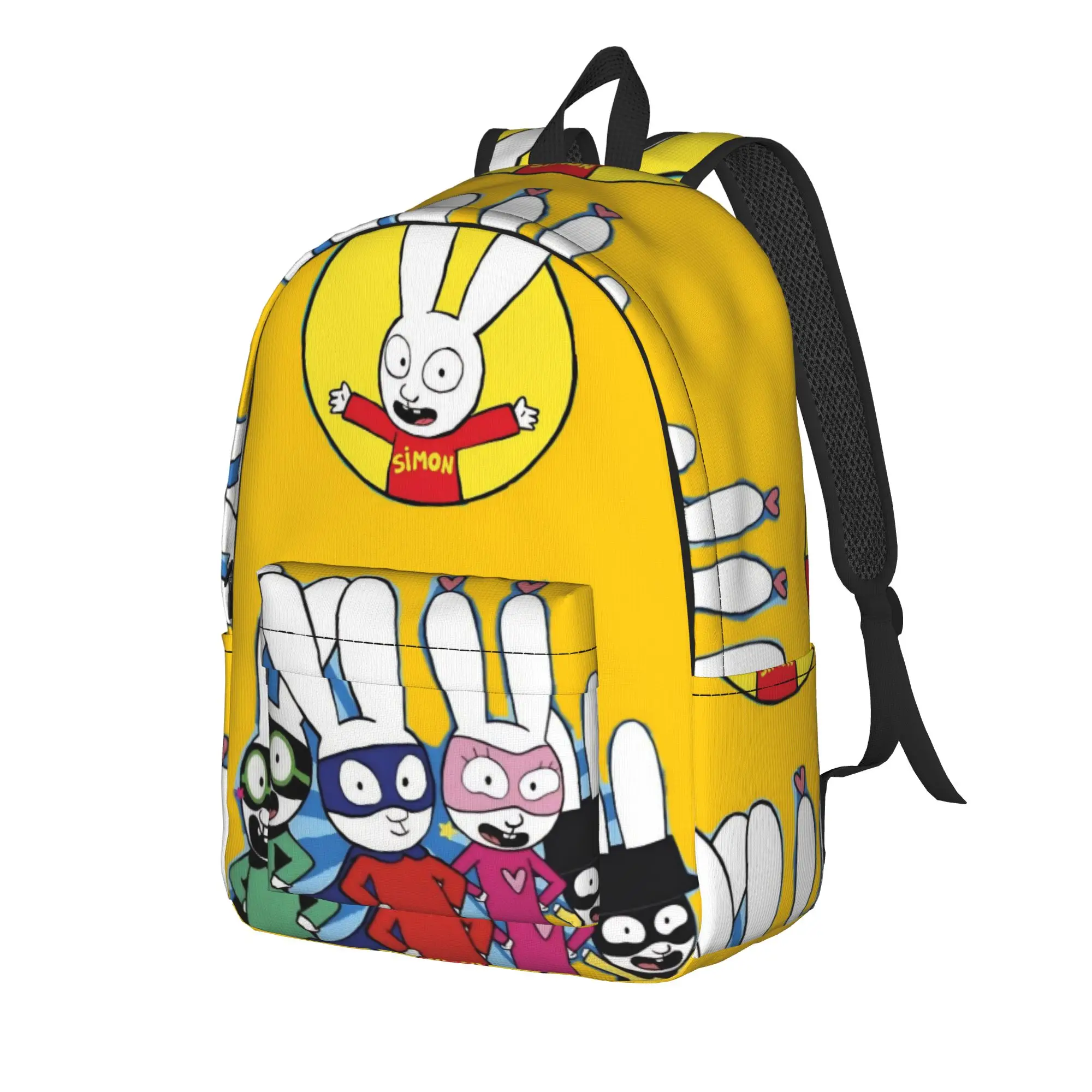 Simon Super Rabbit Backpack for Men Women Cool Student Work Daypack  College Canvas Bags Durable