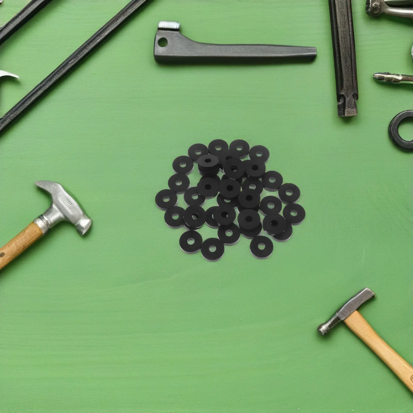 50Pcs O Shape Rubber Washers 20Mm Od X 6Mm Id X 5Mm Thick Black Anti Vibration Damping Pads Noise Reduction Isolators for Bolt