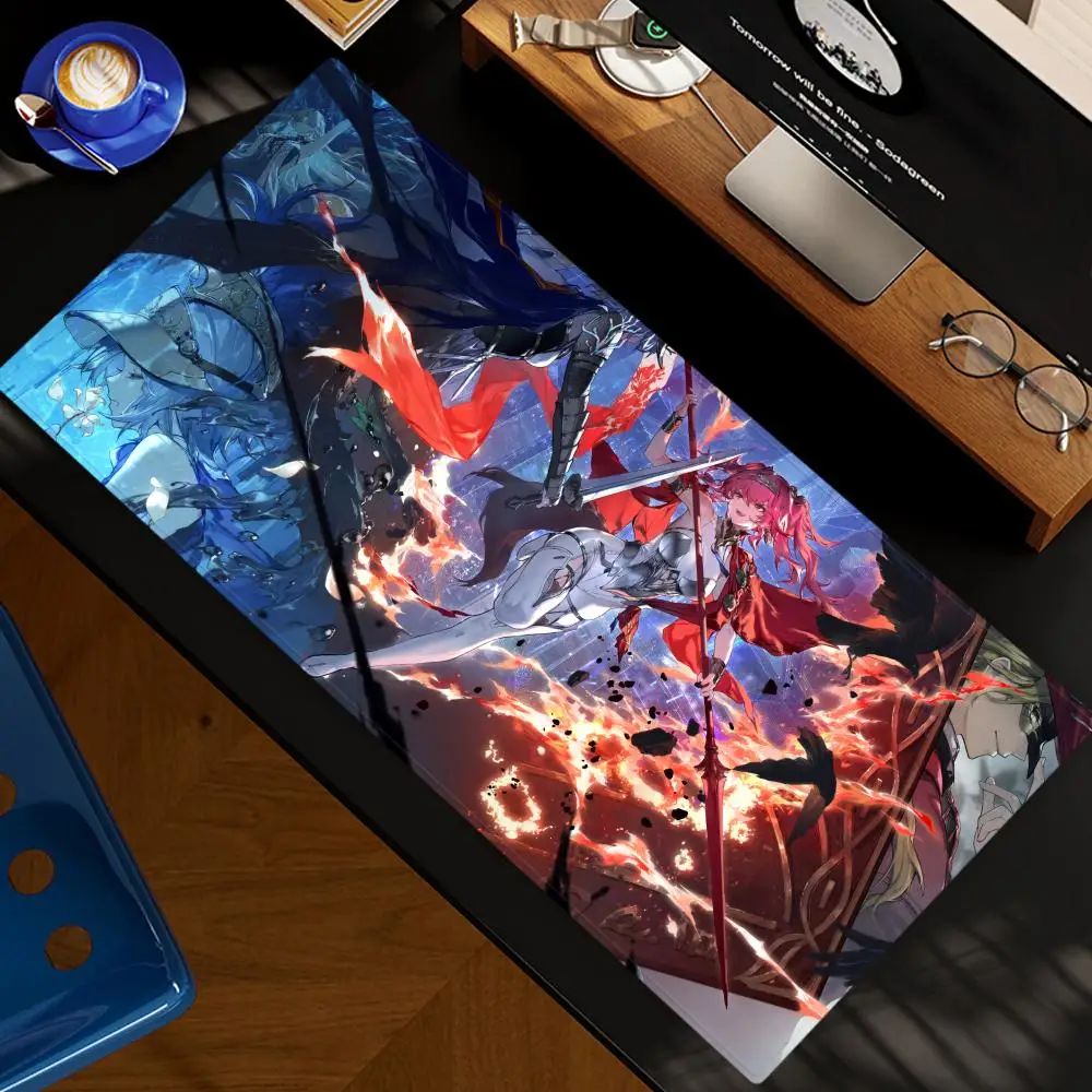 

Коврик для мыши Lupa Wuthering Waves, коврик для мыши XXL, компьютерные аксессуары, большая клавиатура, коврик для ноутбука, стол, новый продукт, геймерские игры