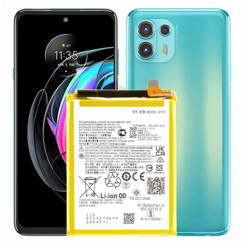 Brand New NT50 5000mAh Mobile Phone Battery NT50 For Motorola Moto Edge 20 Fusion/Edge 20Lite Phone Batteries+Tools