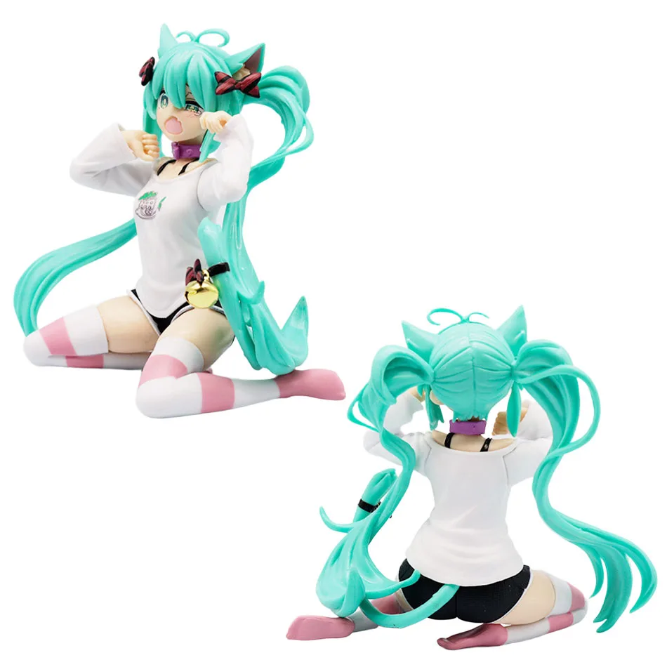 21 cm Sexy Mädchen Hatsune Miku Anime Figur Mode Subclture Miku Action Figure Weihnachten Geschenk PVC Sammlung Modell Puppe Spielzeug