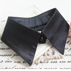 White Black Fake Collar Shirt For Women Detachable Collar Solid Color Lapel Shirt Blouse Tops Necklace Clothes Accessories