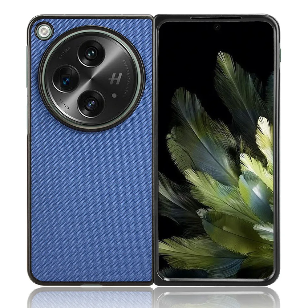 Para OnePlus Open Fusion PU cuero + funda dura de PC para OnePlus cubierta de protección abierta Coque de teléfono