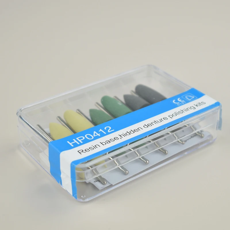 1 Kit Kit per lucidatrici in silicone dentale HP0412 - Strumenti per molatura di resina e zirconi per protesi, porcellana e lucidatura acrilica