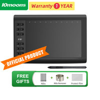 10moons 1060plus Inches Art Digital Graphic Tablet for Drawing Supports Tilt & Radial Function with 10 Shortcut Keys