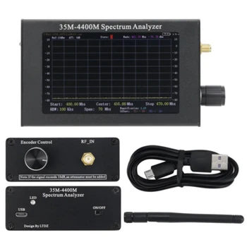 Antenna Frequency Analyzer 35M-4.3Mhz Tester Handheld Signal Microcontroller Metal with 4400 inch LCD Display Spectrum Analyzer