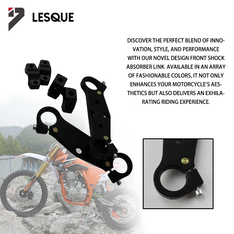 LESQUE Pit Dirt Bike Triple Tree Clamps Fork Plate Parts Yoke Upside Down Forks Front Fork For 47cc 49cc Mini Moto Motorcycle