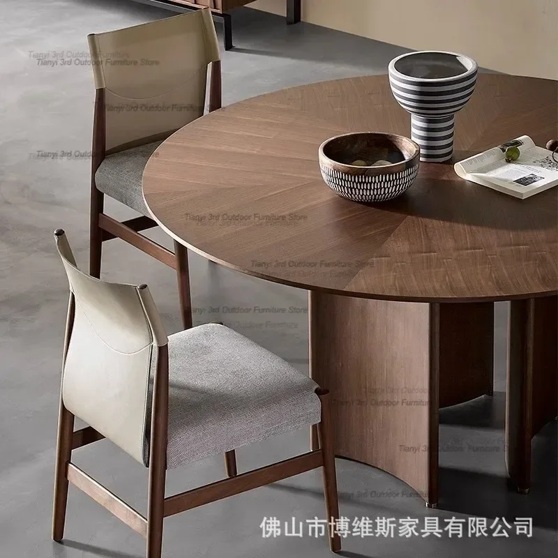 Italian Design Round Dining Tables Coffee Dinette Wooden Kitchen Dining Tables Office Living Room Home Furniture Muebles LLDT